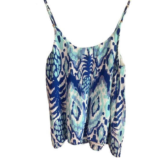 NWT Lilly Pulitzer tank TYNE top serene blue Size Medium adjustable straps - Picture 2 of 8